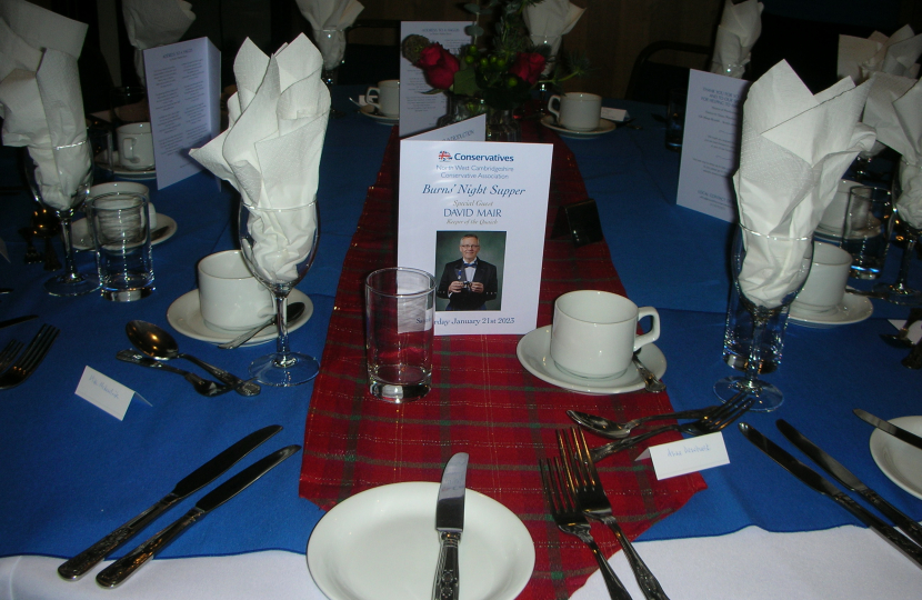 Burns Night table setting