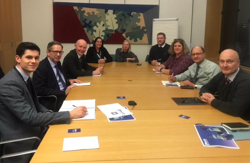 Shailesh Vara meets police in Parliament