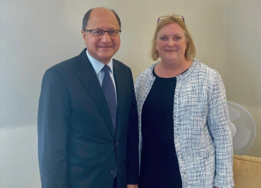 Shailesh Vara MP and Nikki Morris, Deafblind UK